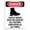 Signmission OSHA Sign, Shoes Must Be, 14in X 10in Decal, 10" W, 14" H, Portrait, OS-DS-D-1014-V-1569 OS-DS-D-1014-V-1569 - alternate 1